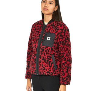 Carhartt WIP Janet Liner jacket in red Leopard, size M